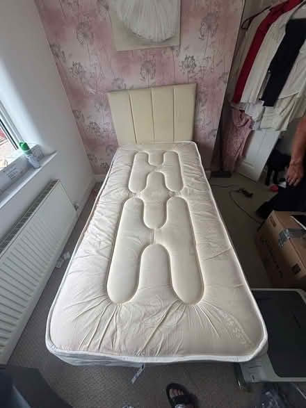 Photo of free Single divan bed and headboard (Brierlow Bar SK17) #1