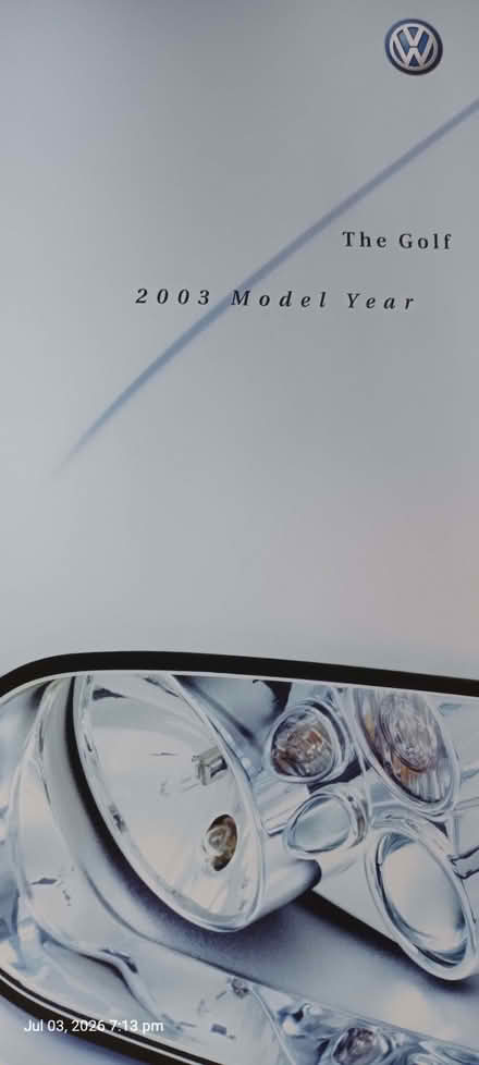 Photo of free VW GOLF SALES BROCHURES 1998/2003 plus 1985 FIAT RANGE (Great Baddow CM2) #1