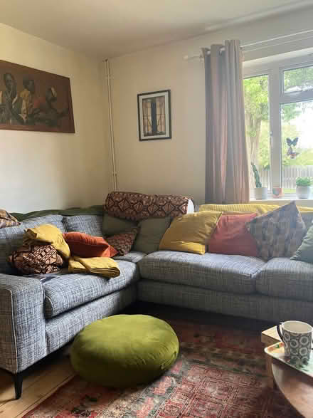 Photo of free Grey fleck ‘L’ shaped sofa. Large in good condition. (Greenford UB6) #2