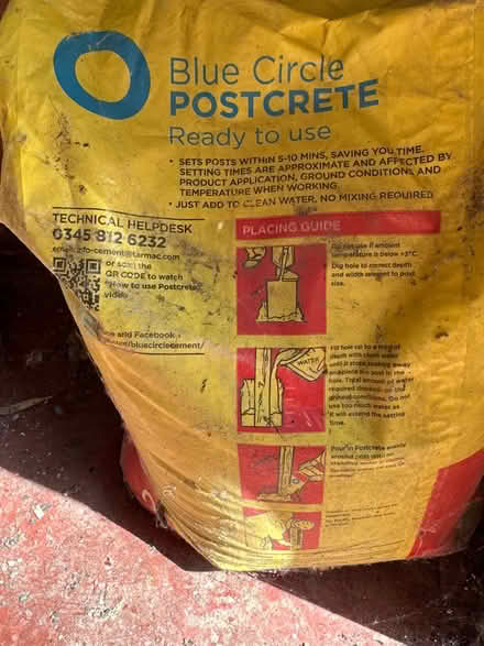 Photo of free Blue Curcle PostCrete (Bromsgrove B60) #2