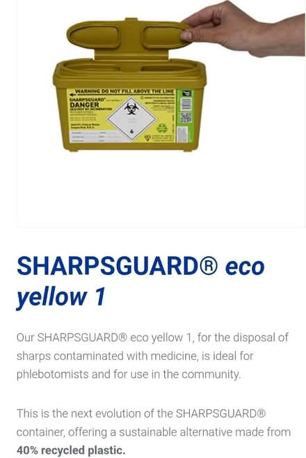 Photo of free container for sharps disposal (Bexley DA5) #3