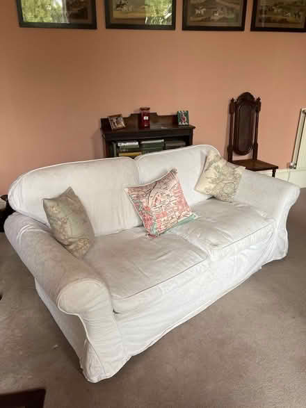 Photo of free Cream three seater sofa (Dean EH3) #3