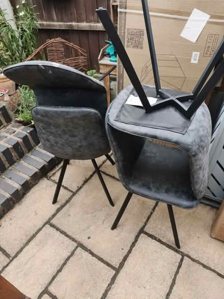 Photo of free 4 x Grey Faux Leather Chairs (Kidderminster) #1