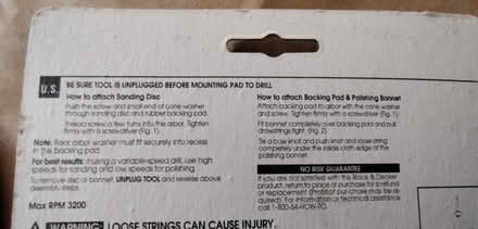 Photo of free Black & Decker 5 inch Backing Pads (Saugus) #3
