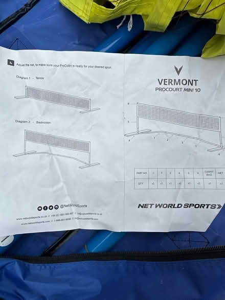 Photo of free Tennis/Badmonton Net (Bromsgrove B60) #2