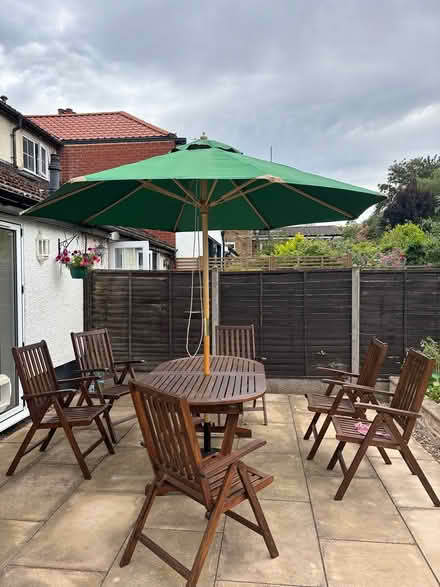 Photo of free 3m wide garden table umbrella (Harpenden) #1