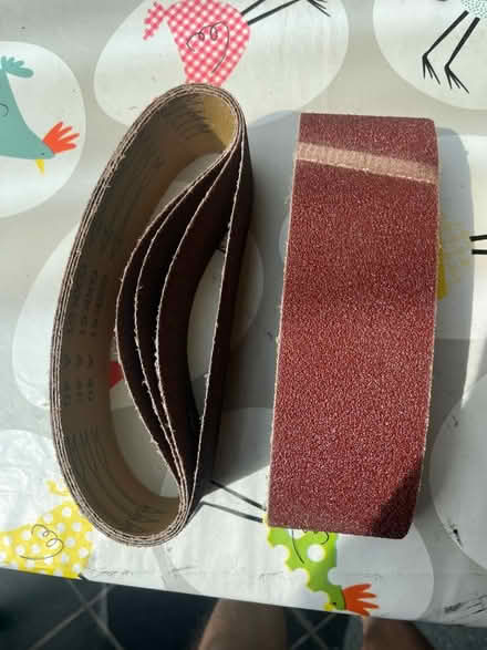 Photo of free Five coarse sanding belts (Marley Hill NE16) #1