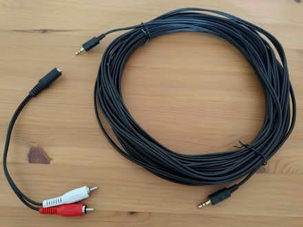 Photo of free Audio cables (3.5mm jack and RCA) (Chesterton CB4) #1