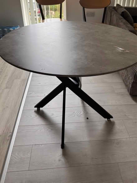 Photo of free Dark grey dining table. Foldable (Manchester M12) #1