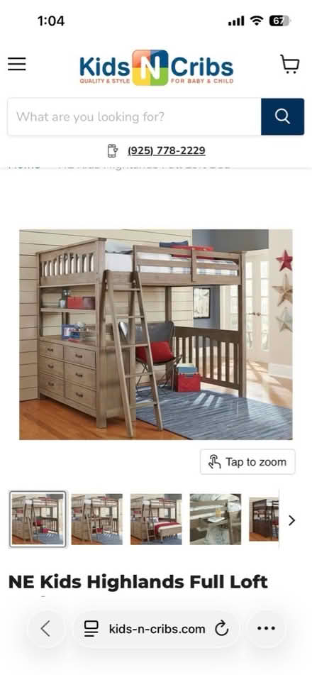 Photo of free Full loft bed with desk and dresser (Arlington - Clarendon) #1
