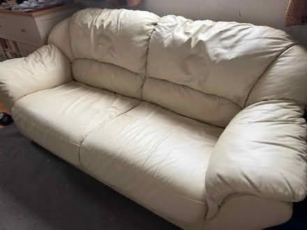 Photo of free Cream leather 2 seater (Wooburn Green HP10) #2