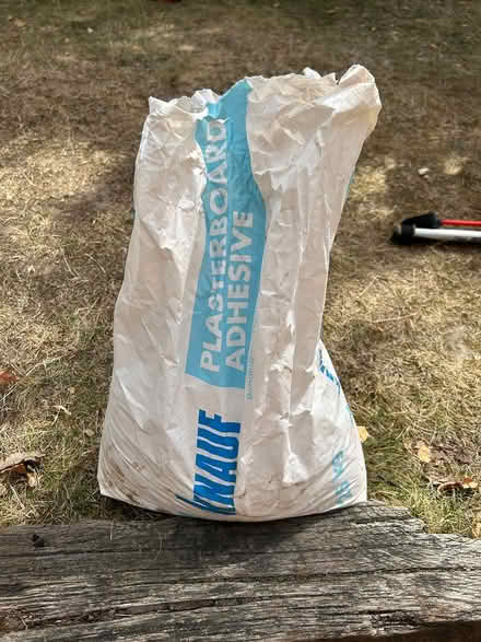 Photo of free Part bag plasterboard adhesive (Tiptree, Essex CO5) #1