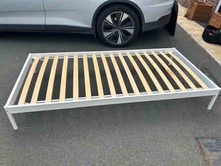 Photo of free Ikea White Metal Single Bed Frame (Leigh Sinton WR13) #4