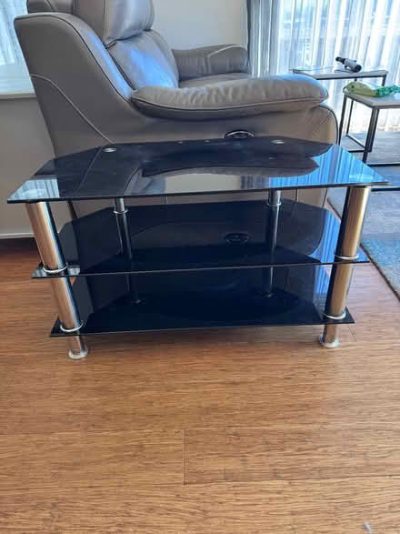 Photo of free Small glass tv stand (Moncrieff) #1