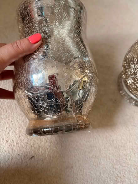 Photo of free Silver glaze candle holders (KT15 1sf) #2