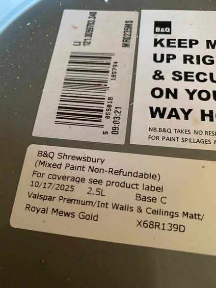 Photo of free 3 x tins yellow paint (Stiperstones SY5) #3