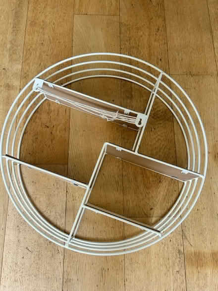 Photo of free Circular wood and metal shelf (Near Kew Gardens, Richmond) #2