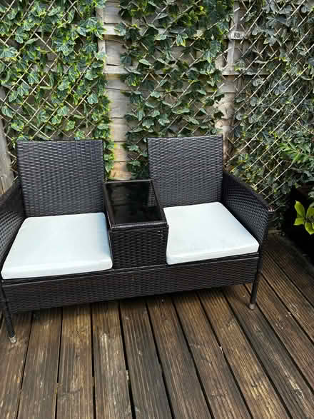 Photo of free Two lovers seats with table in middle and bistro set. (Haywards Heath RH16) #1