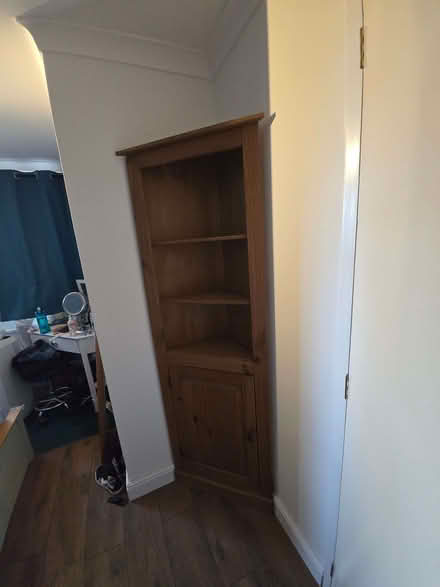 Photo of free Tall corner shelving unit with cupboard. 190cm tall. (Cople MK44) #3