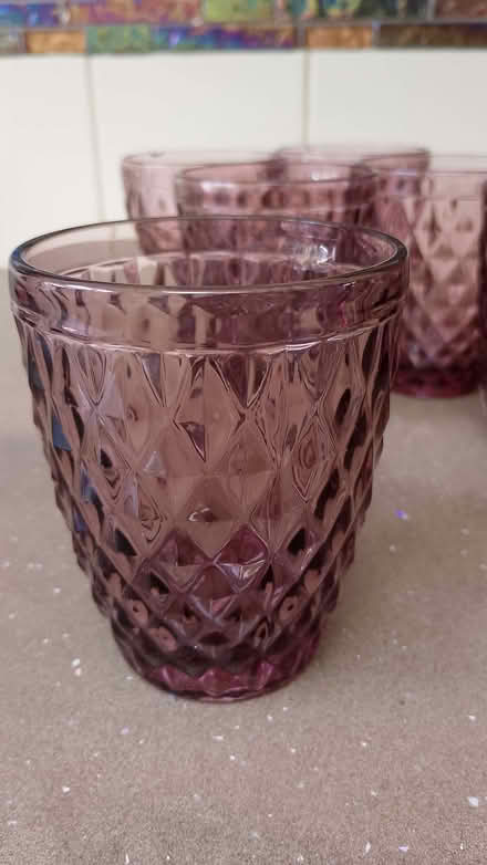 Photo of free Six small purple glasses (Weston BA1) #1