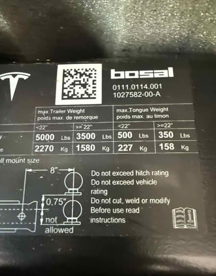 Photo of free Tesla hitch (Oakland Temescal) #3