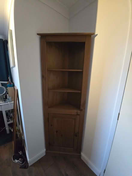 Photo of free Tall corner shelving unit with cupboard. 190cm tall. (Cople MK44) #4