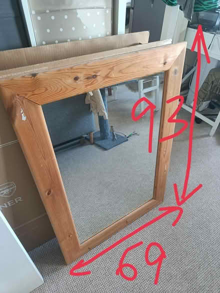 Photo of free Wooden mirror (SE18 Royal Herbert Hospital) #1
