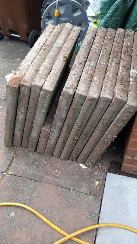 Photo of free 2nd hand grey paving slabs (Cookley, Kidderminster DY11) #3