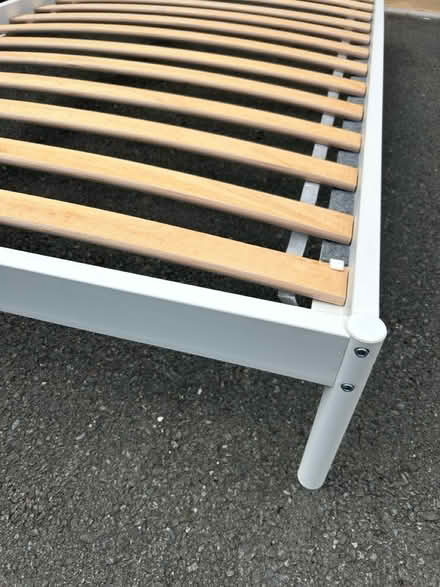 Photo of free Ikea White Metal Single Bed Frame (Leigh Sinton WR13) #2