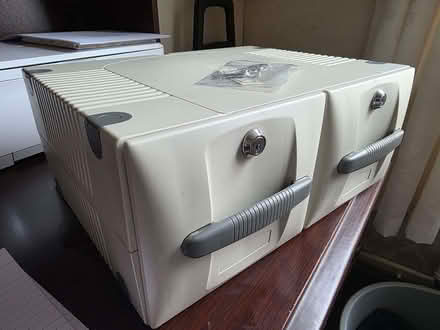 Photo of free Small 2 drawer lockable chest. (Hooley Brow OL10) #1