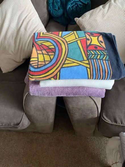 Photo of free 2 small throws and beach towel (B76 2) #1