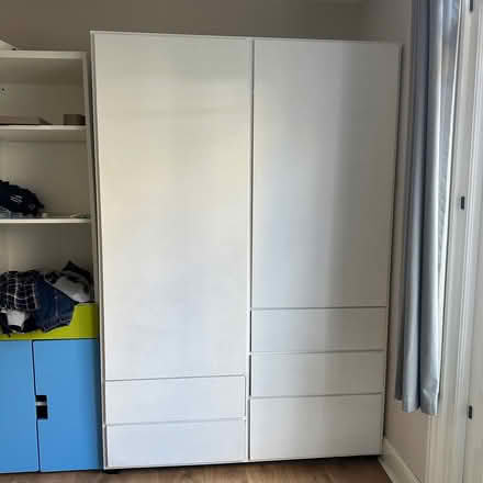Photo of free Wardrobe hard wood white (Lavender Hill SW11) #1