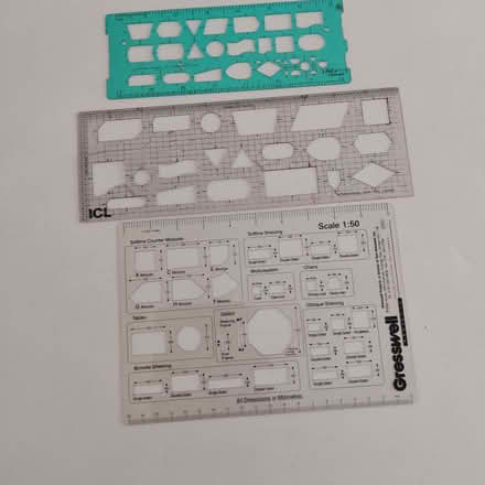 Photo of free pack of alphabet/stencils/letter transfers/protractors etc (Fords Farm RG31) #3