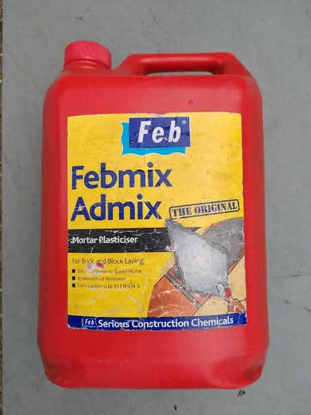 Photo of free Mortar plasticiser (Febmix Admix) (Pipers Ash CH2) #1