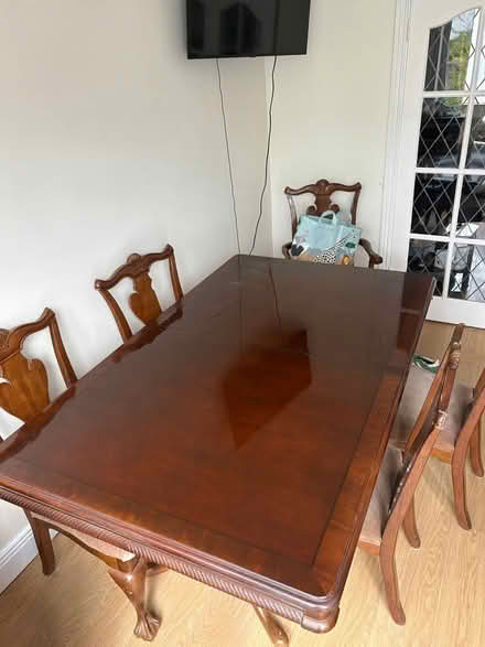 Photo of free Solid wood dining table & 8 chairs (Castleknock) #1