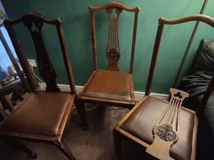 Photo of free Three wonky chairs needing repair (Oatlands/Gorbals G5) #1