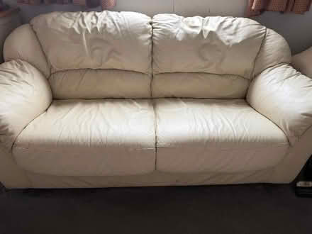 Photo of free Cream leather 2 seater (Wooburn Green HP10) #1