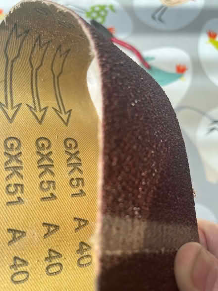 Photo of free Five coarse sanding belts (Marley Hill NE16) #2