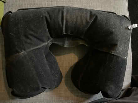Photo of free Black velvet blow up neck pillow (Cardonald, Glasgow, G52) #1