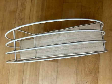Photo of free Circular wood and metal shelf (Near Kew Gardens, Richmond) #3