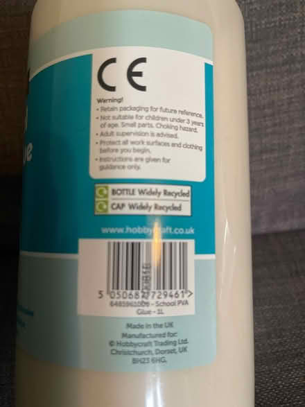 Photo of free School PVA glue 1 litre - unopened (Cardonald, Glasgow, G52) #3