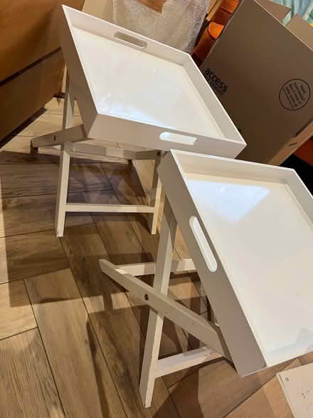 Photo of free Pair of side tables with removable trays (Streatham SW16) #1