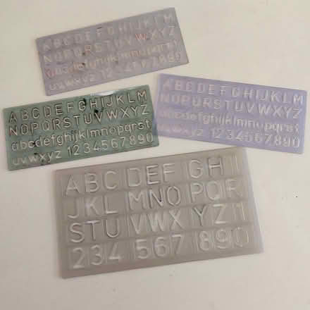 Photo of free pack of alphabet/stencils/letter transfers/protractors etc (Fords Farm RG31) #4