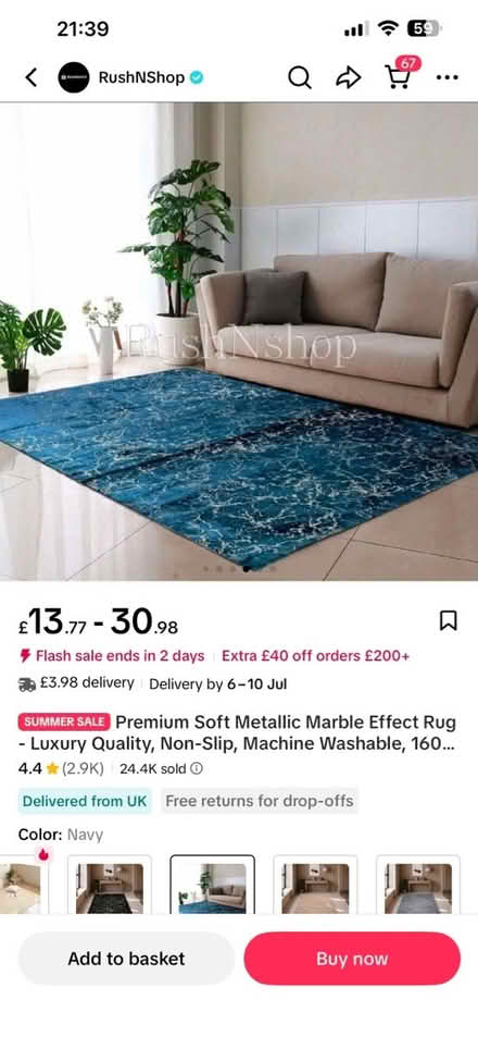 Photo of free Used good Rug (West bromwich) #2