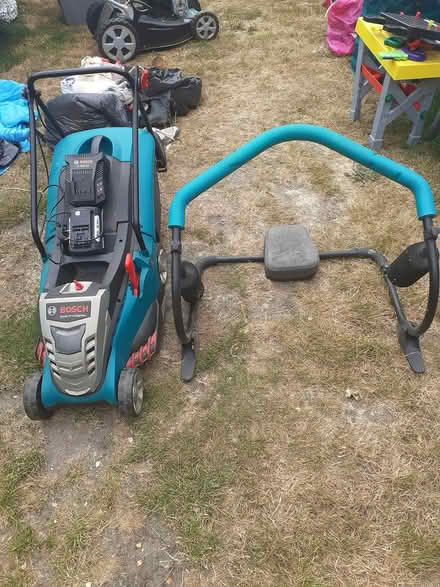 Photo of free Bosch rechargeable lawn mower (Poole dorset) #1