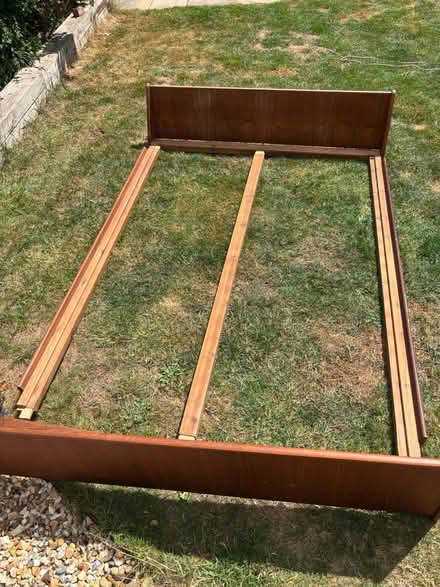 Photo of free Double wooden bed (Bn34jl) #1