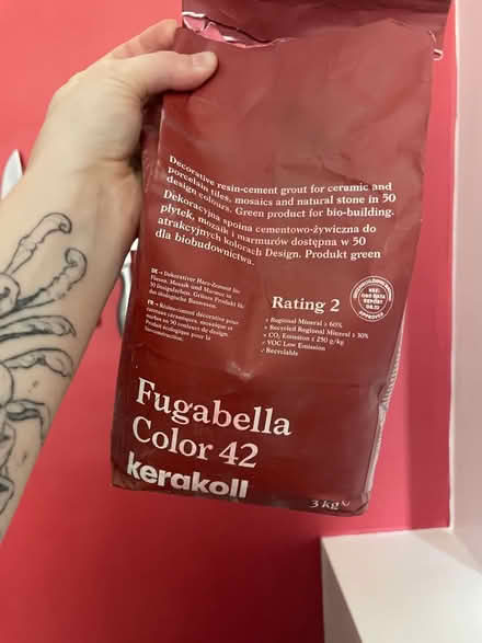Photo of free Red Decorative Grout ~2kg (Earlsfield/Tooting SW17) #1