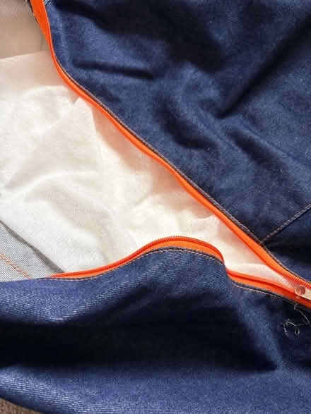 Photo of free Large denim beanbag (Droylsden M34) #4