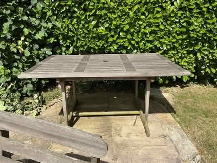 Photo of free Garden table, solid but needs an oil (Appleton OX13) #1