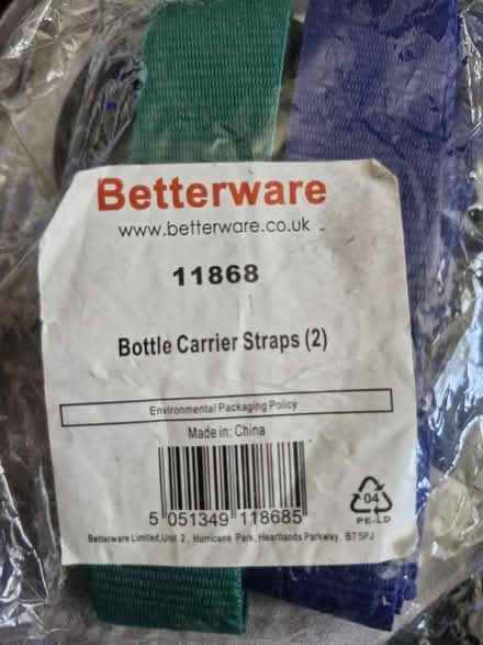 Photo of free Bottle water carrier straps (Grove Park SE9) #1